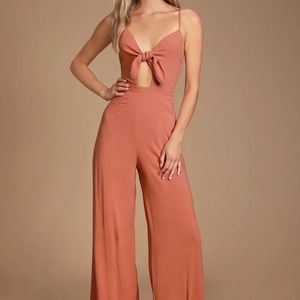 SOLD ❗️❗️❗️Beloved Terra Cotta Tie-front Jumpsuit